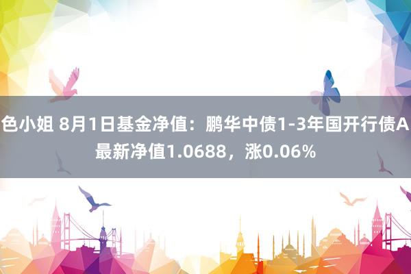 色小姐 8月1日基金净值：鹏华中债1-3年国开行债A最新净值1.0688，涨0.06%