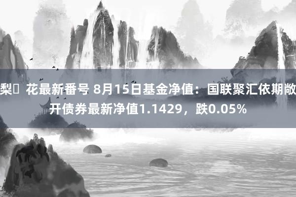 梨々花最新番号 8月15日基金净值：国联聚汇依期敞开债券最新净值1.1429，跌0.05%