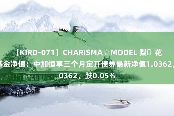 【KIRD-071】CHARISMA☆MODEL 梨々花 8月15日基金净值：中加恒享三个月定开债券最新净值1.0362，跌0.05%