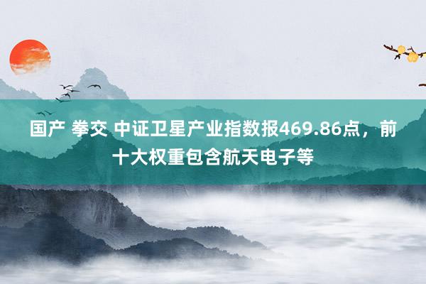 国产 拳交 中证卫星产业指数报469.86点，前十大权重包含航天电子等