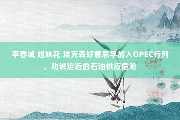 李春城 姐妹花 埃克森好意思孚加入OPEC行列，劝诫迫近的石油供应危险