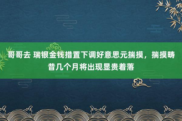 哥哥去 瑞银金钱措置下调好意思元揣摸，揣摸畴昔几个月将出现显贵着落