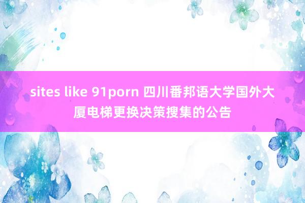 sites like 91porn 四川番邦语大学国外大厦电梯更换决策搜集的公告