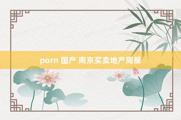 porn 国产 南京买卖地产周报